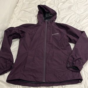 Eggplant colored rain jacket/shell -